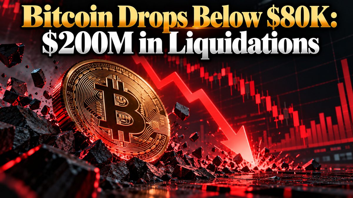 Bitcoin Drops Below $80K: $200M in Liquidations